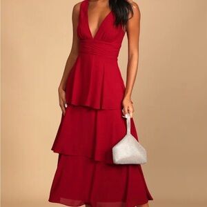 Lulu's Rich Red High Low Dress